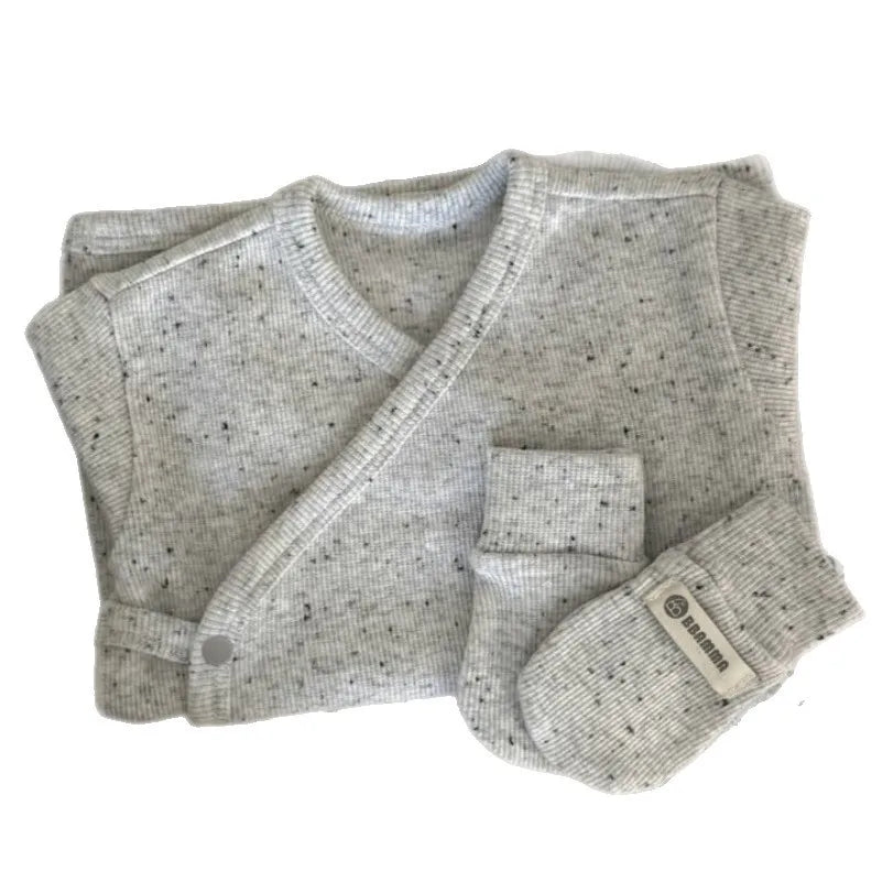 2026 Autumn New Baby Home Clothes Set Infant Boy Girl Long Sleeve Tops + High Waisted Pants + Hat 3pcs Suit Newborn Outfits
