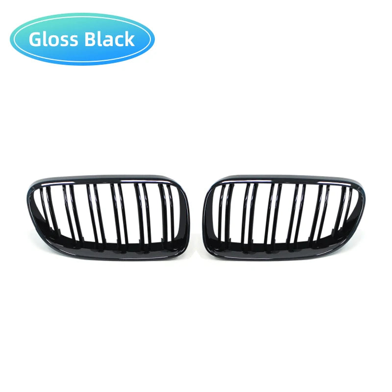 For BMW 3-Series E92 E93 M3 Coupe LCI 2010-2013 2Pcs Car Style Black Front Kidney Double Slat Grill Grille