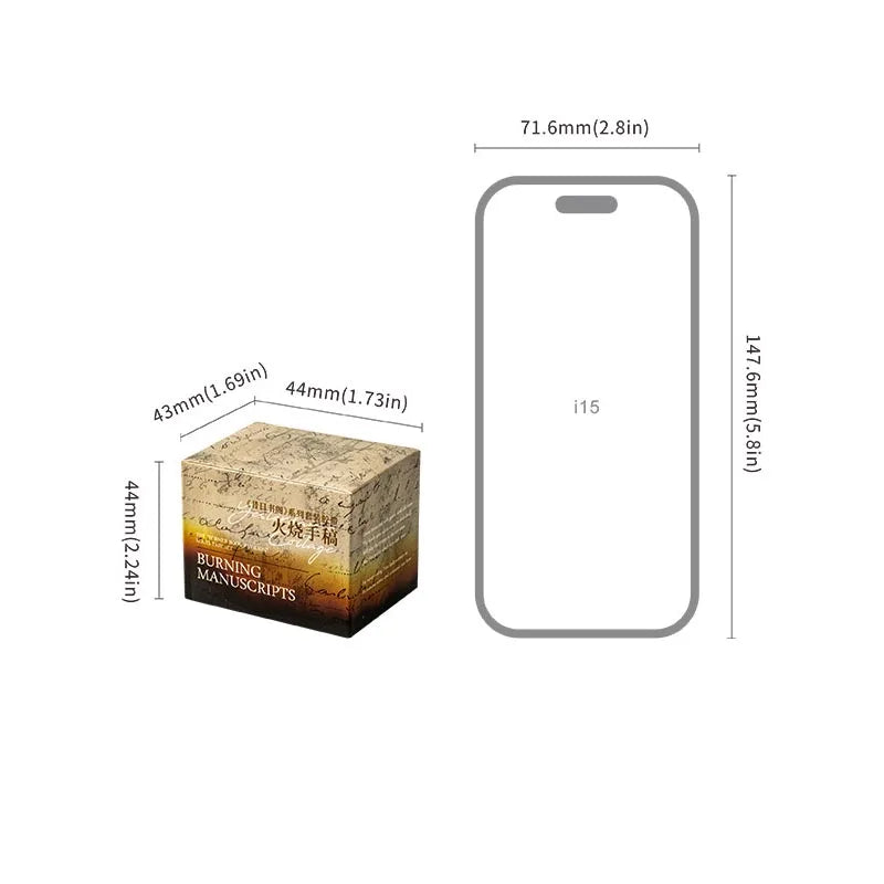 4Pc/Set Former Book Pavilion Series Paper Tape Washi Masking Decorative Collage Adhesive DIY Scrapbooking Hand Made Stationery