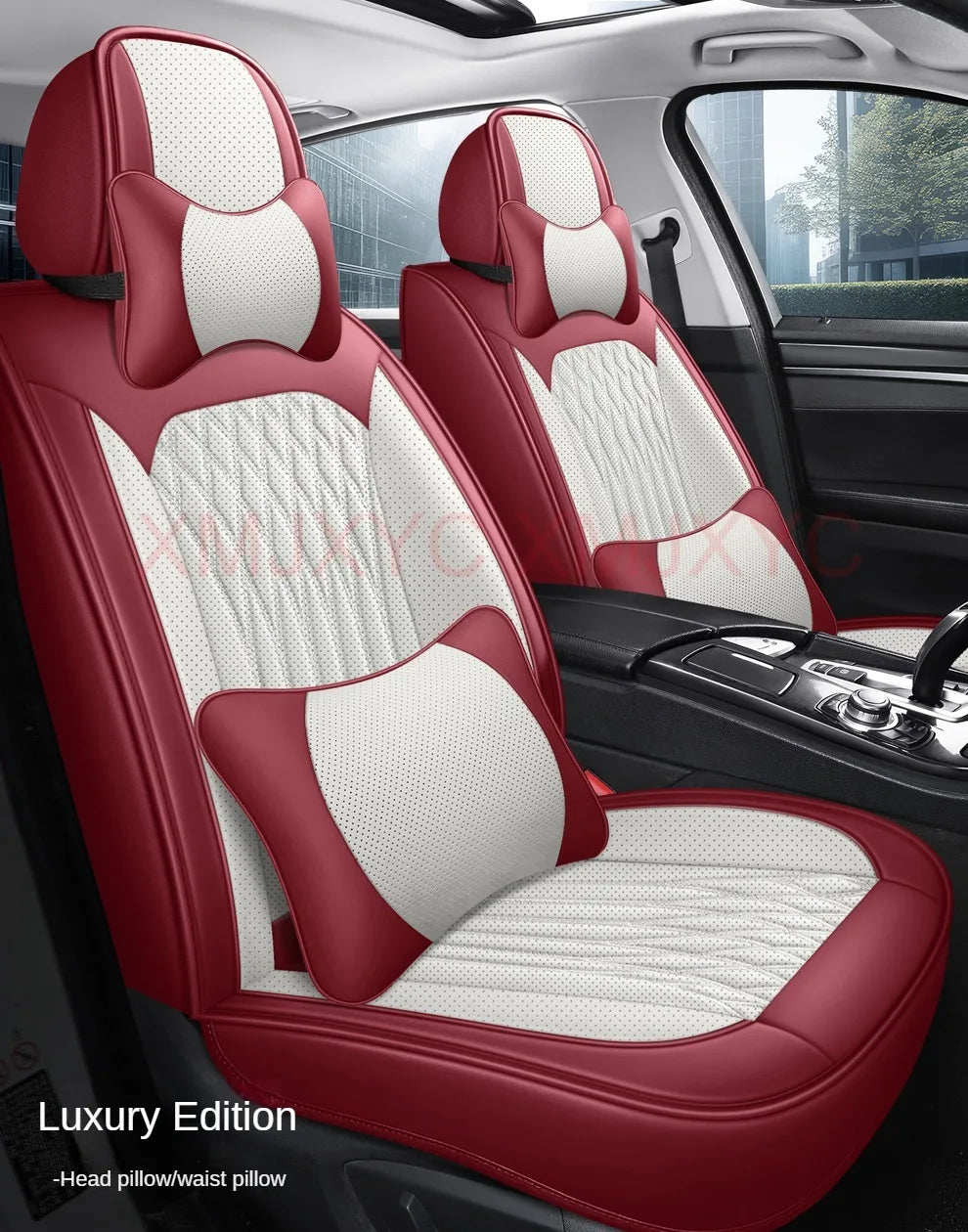 Pu Leather Universal Car Seat Cover for MITSUBISHI Outlander ASX Eclipse Lancer Pajero Sport Galant Triton Auto Accessories