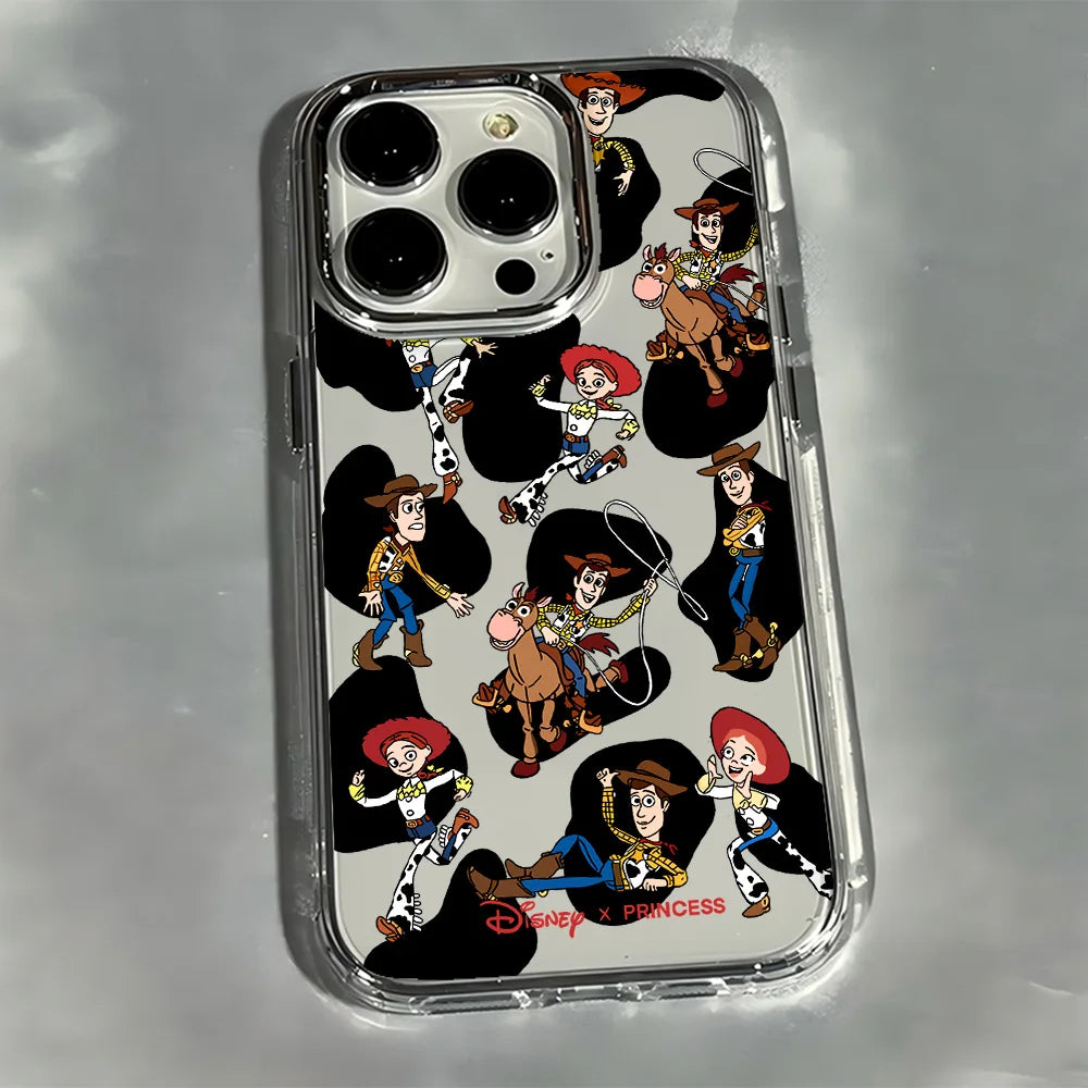 Cartoon Toy Story Woody Alien Phone Case For iPhone 17 16 15 14 13 12 11 mini Pro Max X XR XSMAX Air Plus Transparent Soft Cover