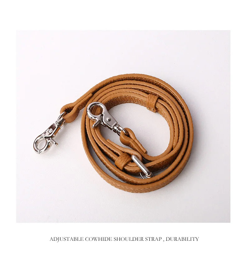 2024 New Women's Bag Female Luxury Soft Genuine Leather Handbag Lady Fashion Daily Casual Shoulder Bag Girls Crossbody Messenger