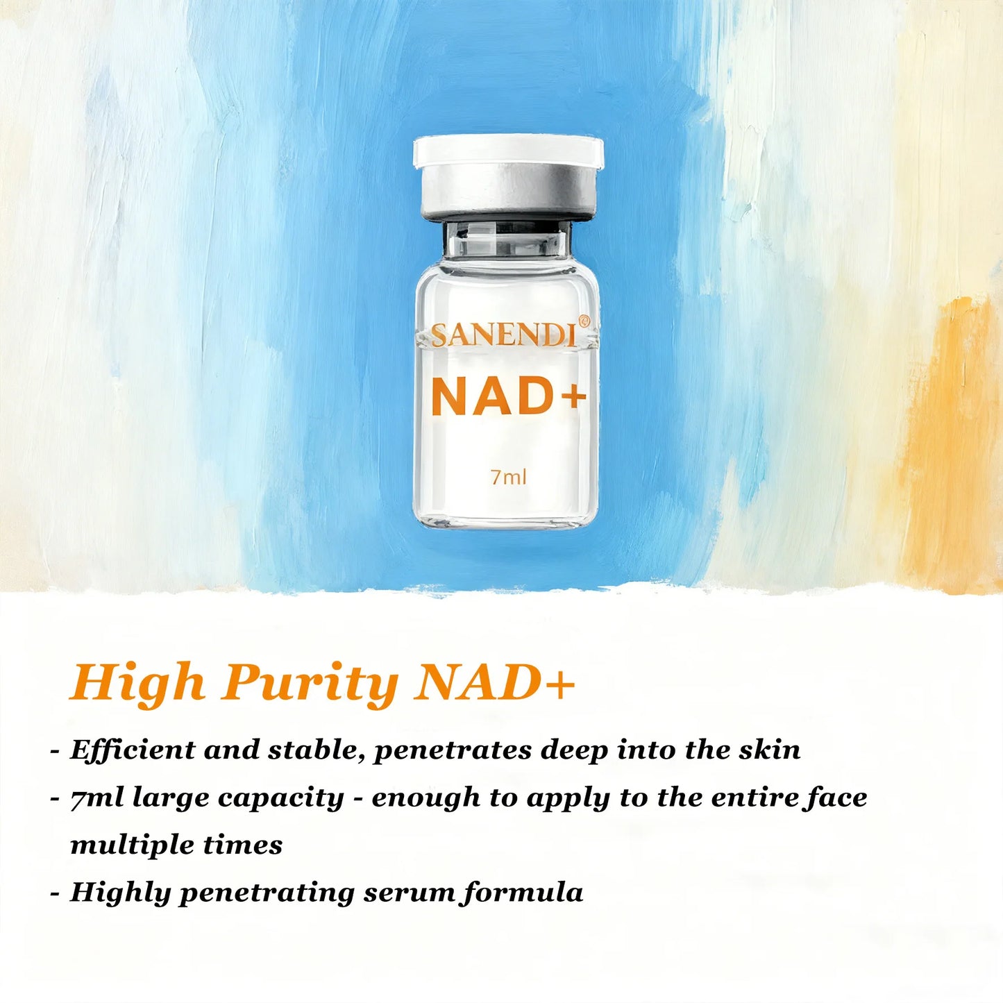 Sanendi Facial Skin Firming Serum NAD+ Age-defying Serum Skin Moisturizing and Replenishing Fine Line Minimizer Skin Care