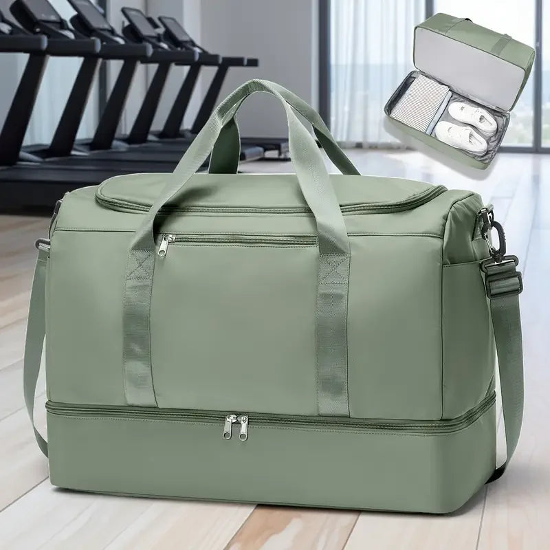 Large Capacity Travel Tote Bag Hand Luggage Travel Bag with Multiple Compartments, Crossbody - Lightweight Durable Sport Gym Bag