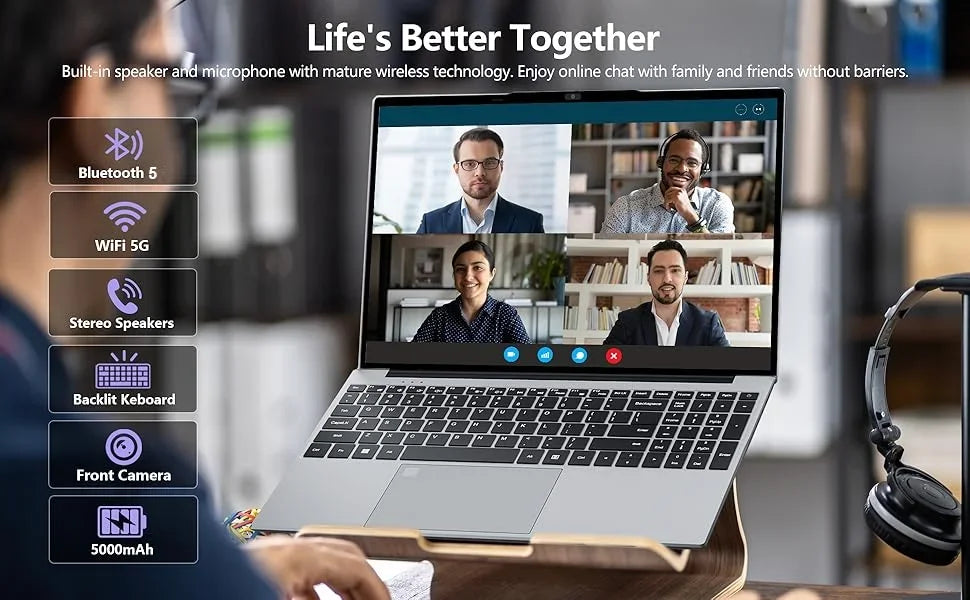 15.6' Windows 11 Pro Laptops Intel Core I9-9900 16GB RAM 1TB SSD Office Gamer Study Notebook Computer PC