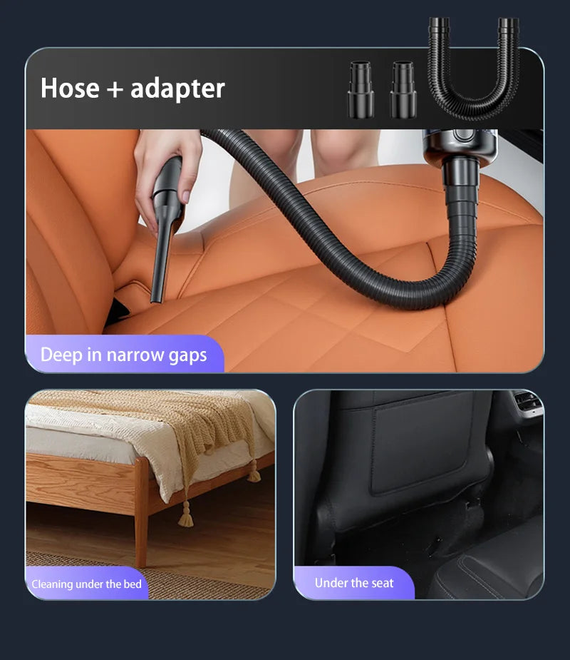 Car vacuum cleaner wireless one-button dust dump high-power portable vacuum cleaner large suction mini handheld vacuum cleaner