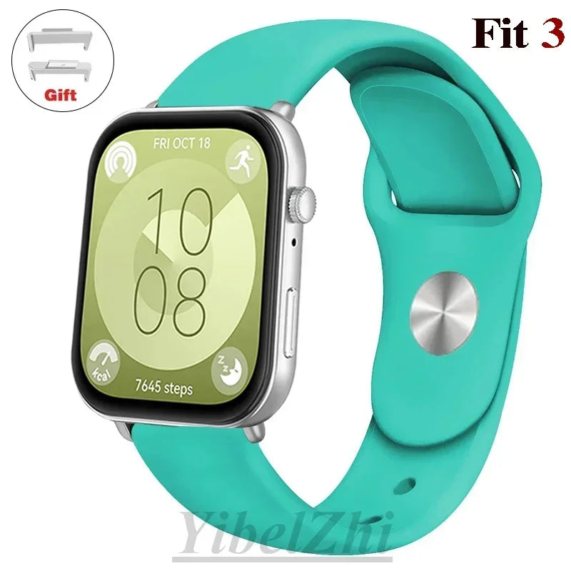 sport Band For Huawei Watch FIT 3 Strap smartwatch Silicone Official 1:1 correa for Huawei Watch fit3 2024 watchband Accessories