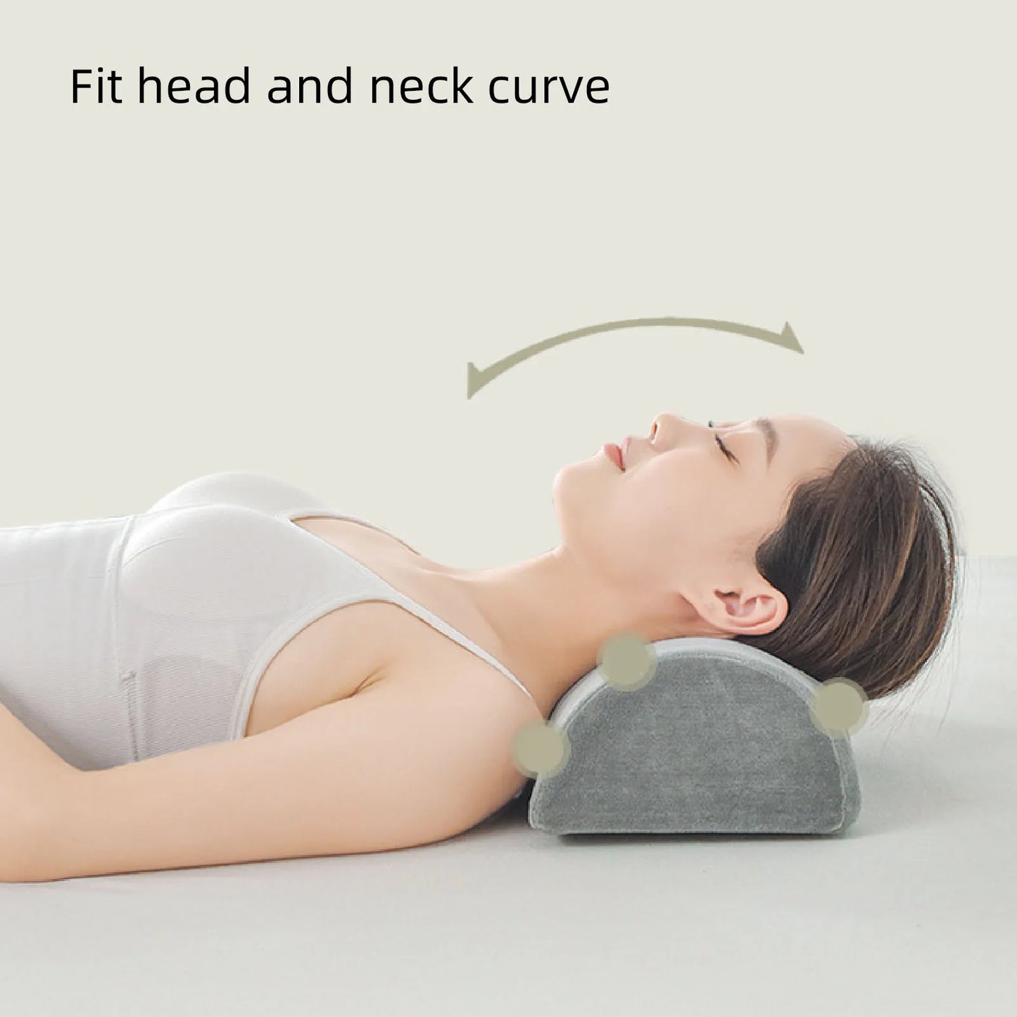 Half Roll Cushion Half Moon Pillow Memory Foam Ergonomic Waist Neck Leg Pillow for Sleeping