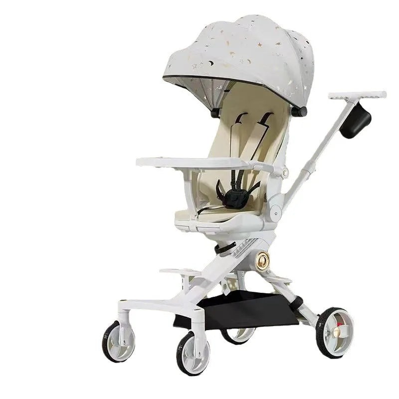 Baby Stroller Lightweight Infant and Toddler Two-way Stroller Reclining and Sitting Children's Single-pole Stroller Collapsible