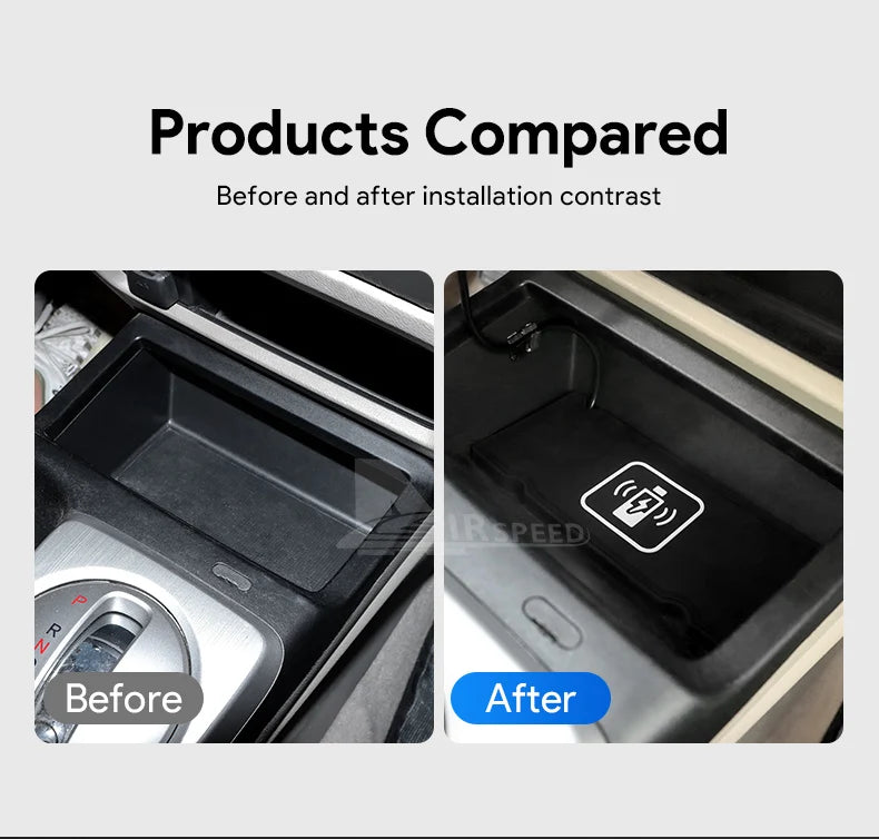 Car Wireless Charger For Honda Civic 2005 2006 2007 2008 2009 2010 2011 Car Mobile Phone Charging Fast Wirelessly 15W Board