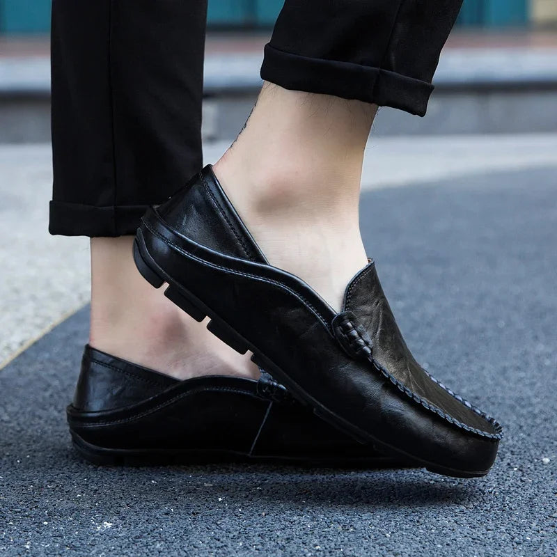 Men Shoes Casual Leather Mens Loafers Moccasins Designer Slip on Boat Shoes High Quality Chaussure Homme