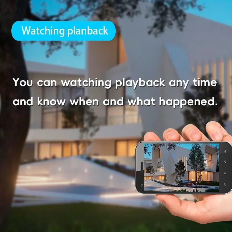 15MP Wifi Security Monitor Cameras PTZ Outdoor Waterproof Three Lens Three Screens Camera 10X Zoom Human Detection Wireless Cam