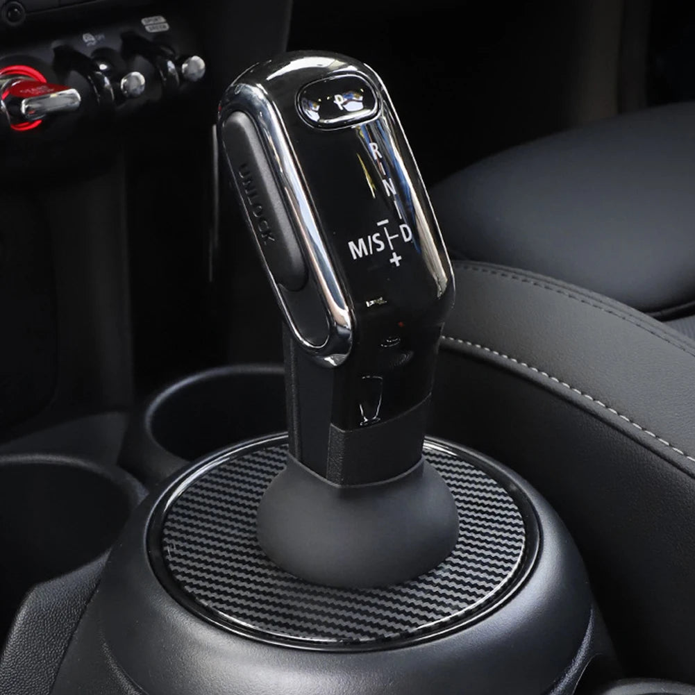 Car Central Control Shift Gear Lever Dust Cover Sticker For MINI Cooper S JCW F54 F55 F56 F57 F60 Decorative Shell Accessories