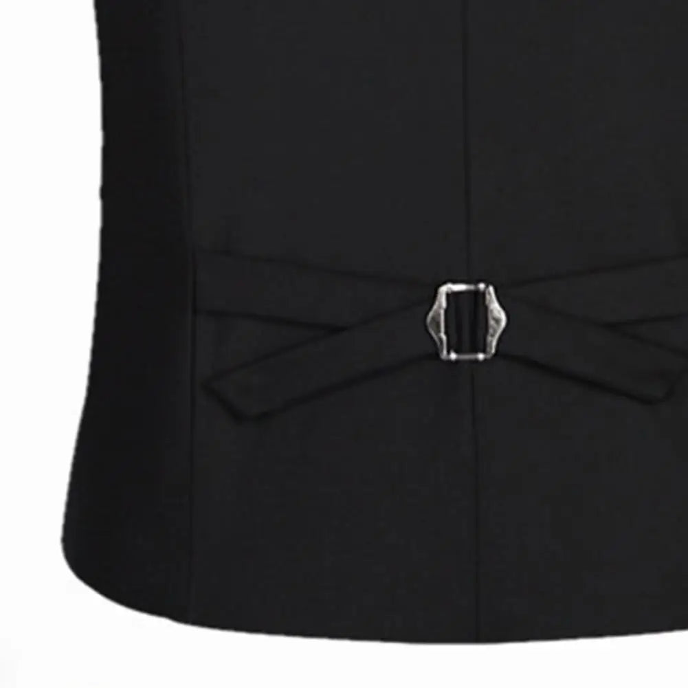 2025 British Style Men Business Vest Deep V Neck Single breasted Formal Suit Waistcoat Classic All Match Men Waistcoat