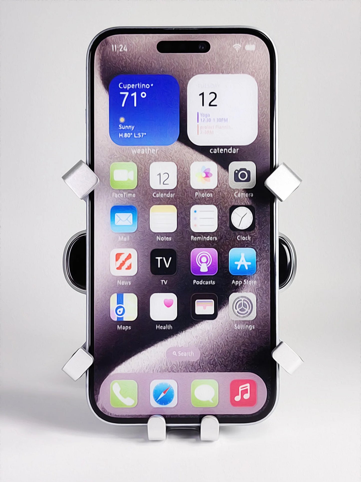 For Ford Mustang 2015-2018 2019 2020 2021 Car Phone Holder Wireless Charging Bracket Base Gravity Stand Phone Mount Accessories