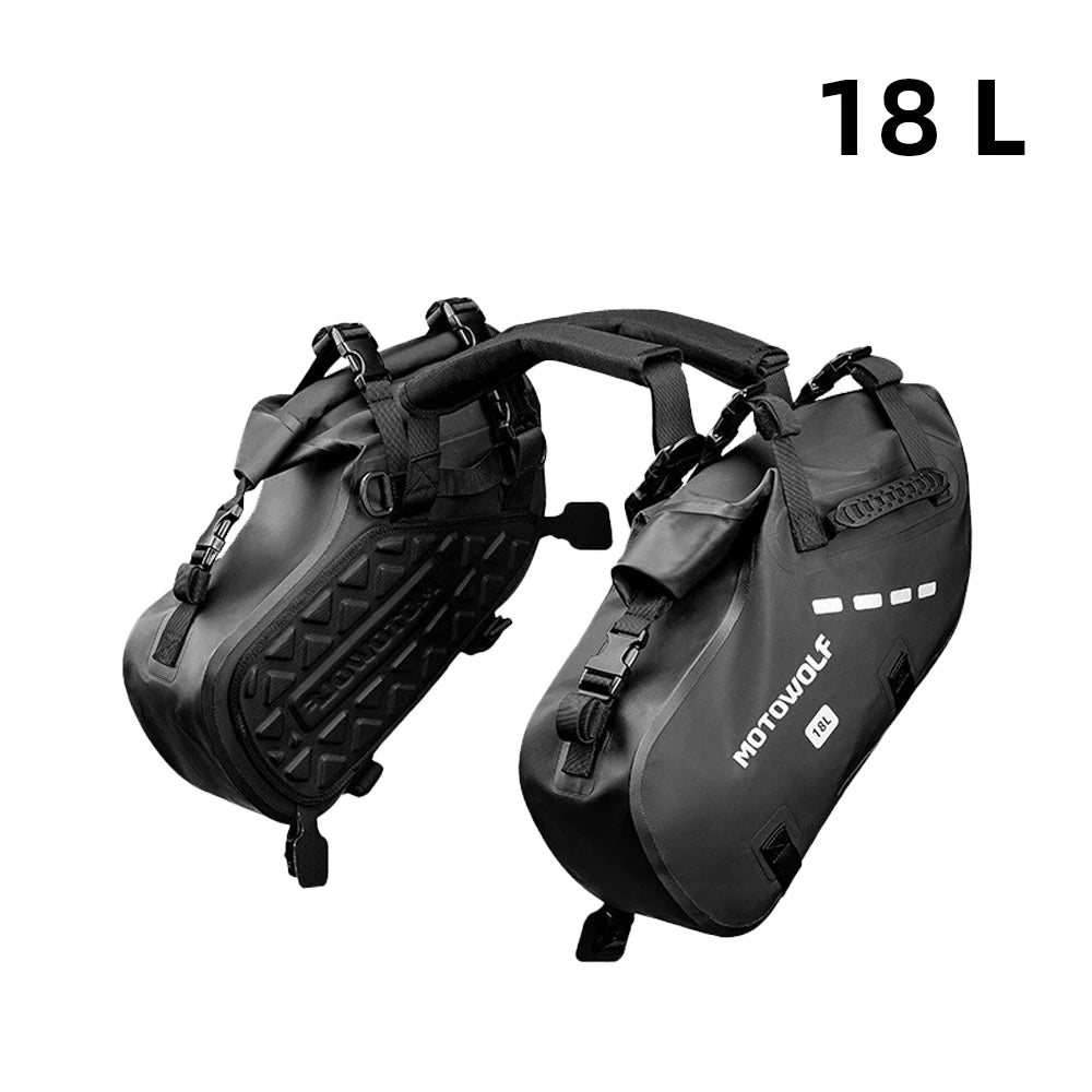 Waterproof Motorcycle Bag 18L 28L 48L Motorcycle Saddle Side Bag Large Capacity Universal Fit Motorcycle Pannier Bag