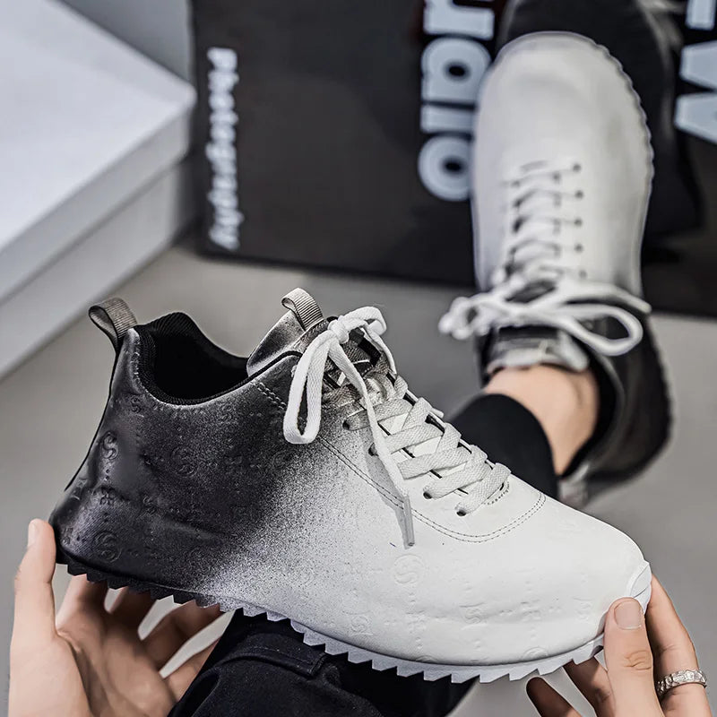 Men's Casual Sports Shoes Are Lightweight Comfortable Printed Trendy Versatile and Easy To Match with Street Style