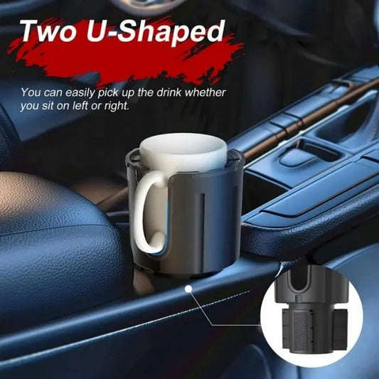 Upgraded Car Cup Holder Expander With Adjustable Base For Car Organizer, Compatible With Yeti Big Bottles