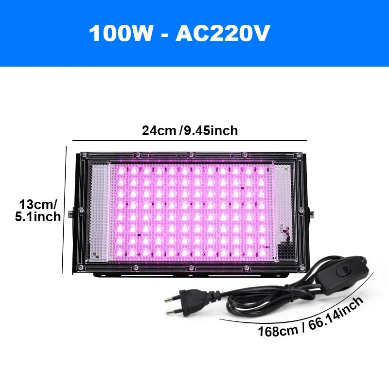 Led Grow light 50W 100W 150W 220V Outdoor Full Spectrum LED plant growth lamp Led Spotlight Projector Streetlight Led Floodlight