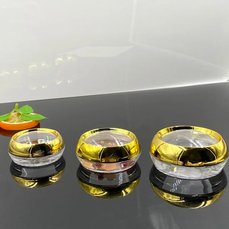 Capsule Bottles Gold Cap Silver Split Pills Acrylic Cream Jar Eyeshadow Sub Travel Box Empty Plastic Portable Storage Containers