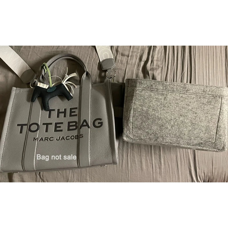 Purse Organizer Insert Handbags Liner Inner Pouch With Zipper Perfect for For Marc Jacobs The Tote Bag