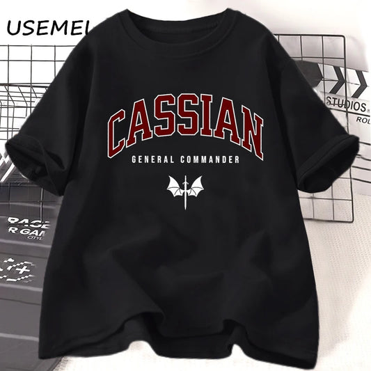 Cassian Illyrian Acotar T-shirt Sarah J Maas Merch Tshirt Casual Cotton Rhysand Azriel Velaris Crescent City Aesthetic Clothing