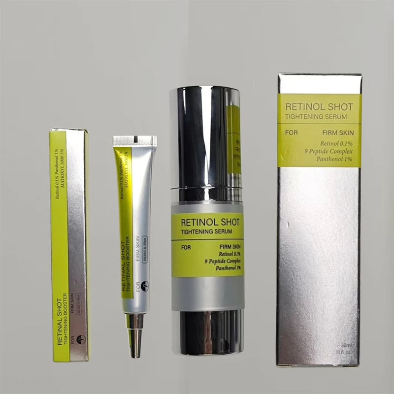 Korean Vita A Retinol Shot Tighten Booster Serum & Eye cream Lifting Anti-Aging Pore Shrink Dark Circles Repair Skin Care Set