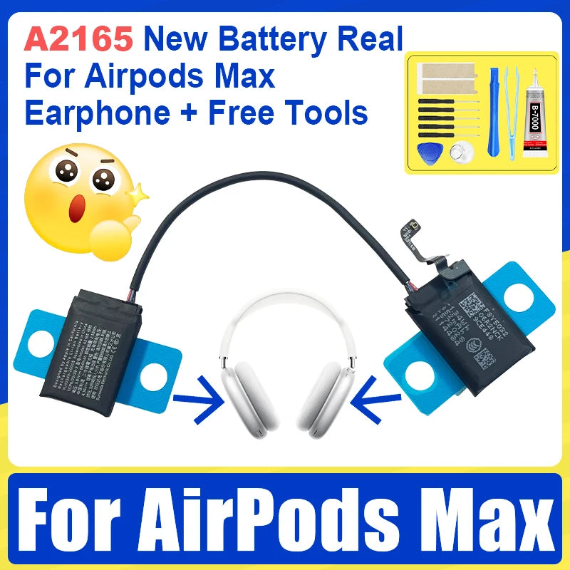 1-2PCS HOT SALE New Battery High Quality A2165 New Battery Real For Airpods Max earphone + Free Tool