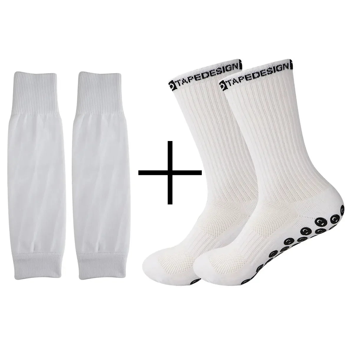 2 sets of professional non-slip sports socks, non-slip rubber grip mat, football socks, yoga jump rope boxing