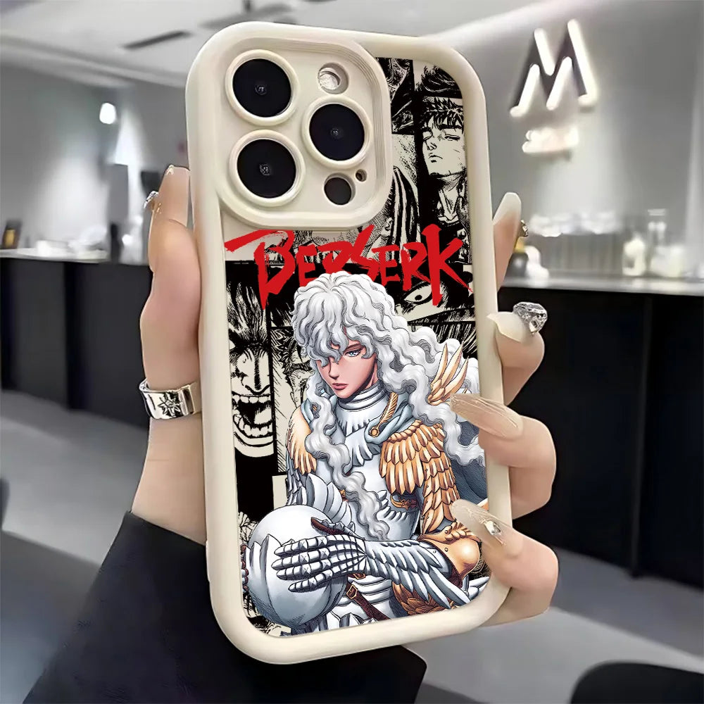 Anime Berserk Guts Phone Case for iPhone 17 16e 16 15 14 13 12 11 Air Pro Max Mini XR XS X 7 8 6 6s Plus Soft TPU Back Cover