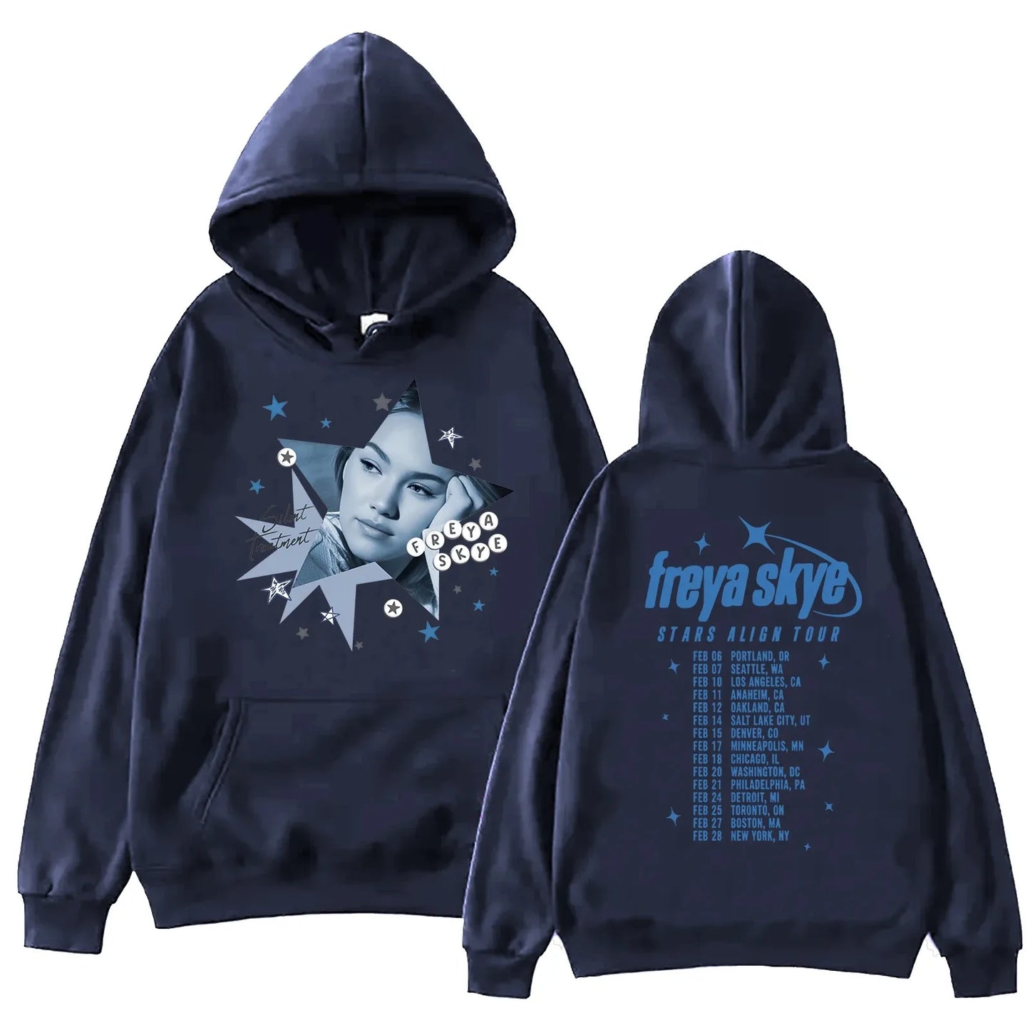 Silent Treatment Hoodies Freya Skye Fashion Clothes Winter Spring Fleece Long Sleeve Hooded Sweatshirts Male Female Pullover