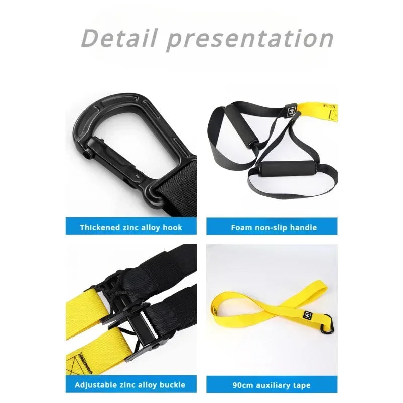 P3-2 & P3-3 Trx Adjustable Suspension Training Belt - Multi-Purpose Resistance Band for Yoga, Fitness & Strength Workouts