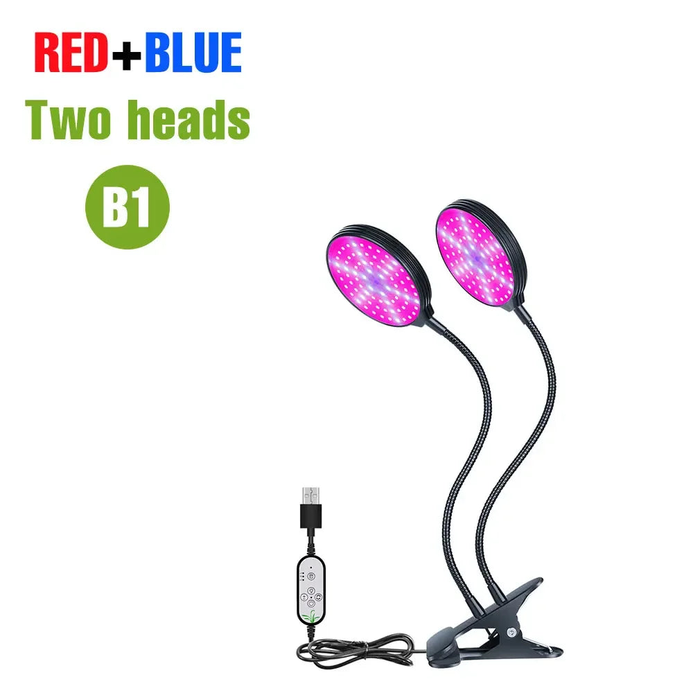 Full Spectrum LED Grow Light USB Plant Fill Lamp 5V Dimmable Timing Auto On/Off Indoor  Seeds Hydroponics Vegs Cultivation Lamps