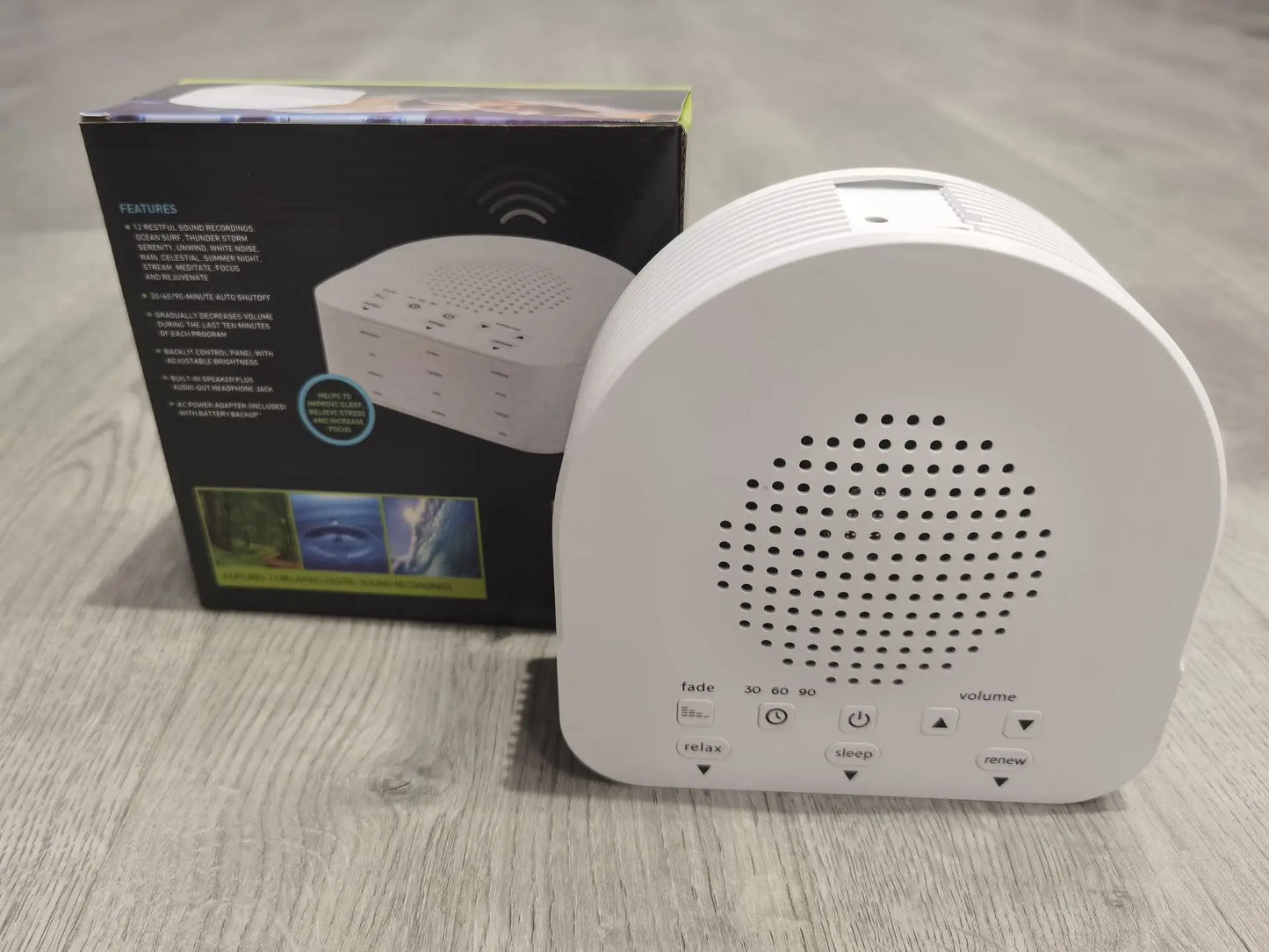 White Noise Sound Machine Portable Baby Sleep Machine Sounds Volume Adjustable Built-in Rechargeable Battery USB