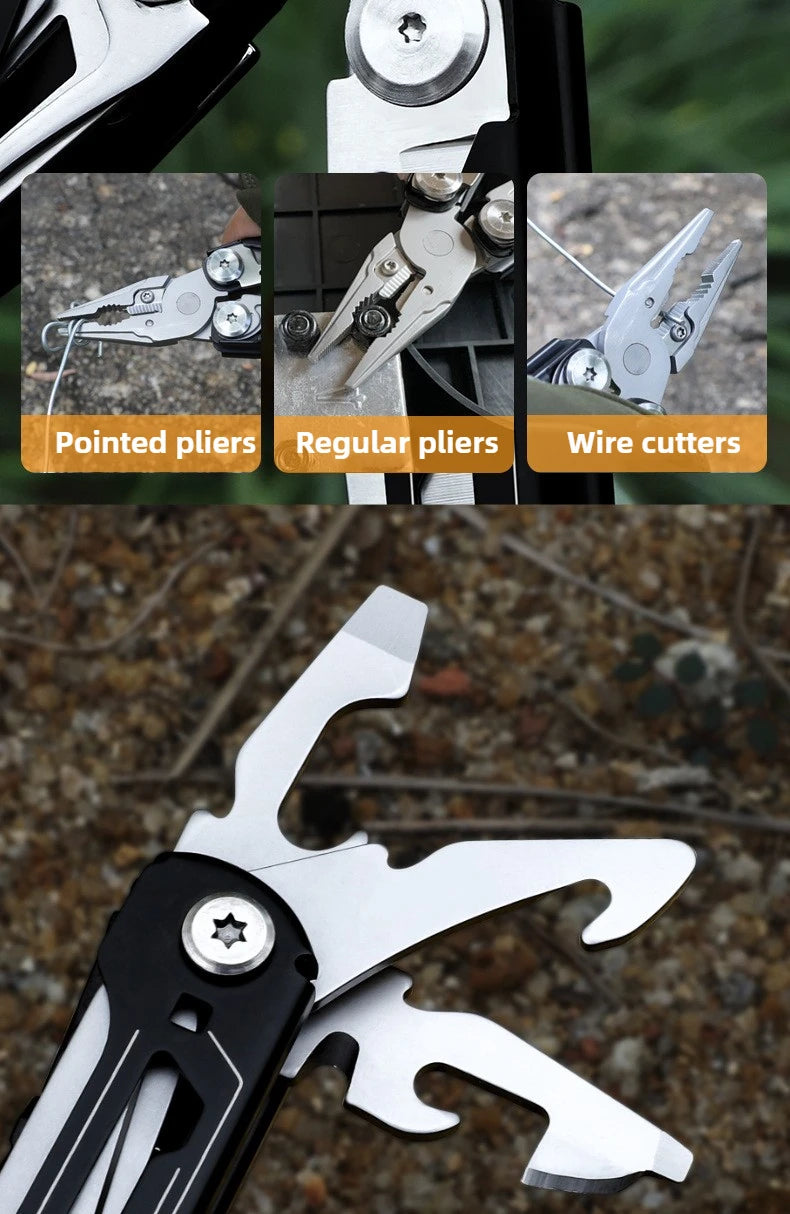 Multitools Pliers Stainless Steel Folding Tool Pliers Outdoor Camping Survival Portable Pocket Tools Multipurpose Manual Tools