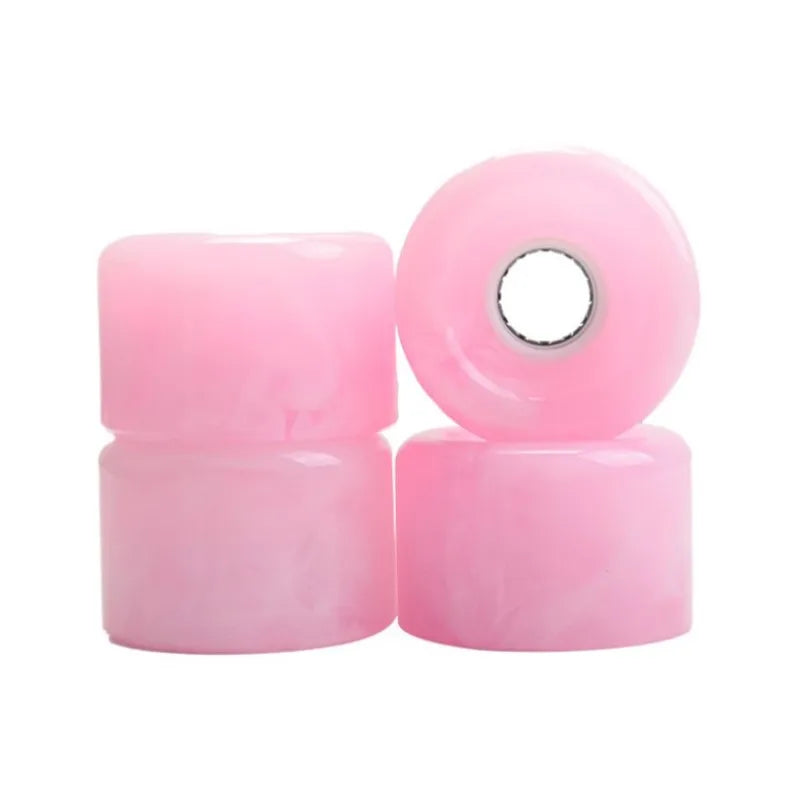 4Pcs/Set Skateboard Wheels Durable 78A PU Surfskate Wheel Flashing Longboard Wheel 65x43mm
