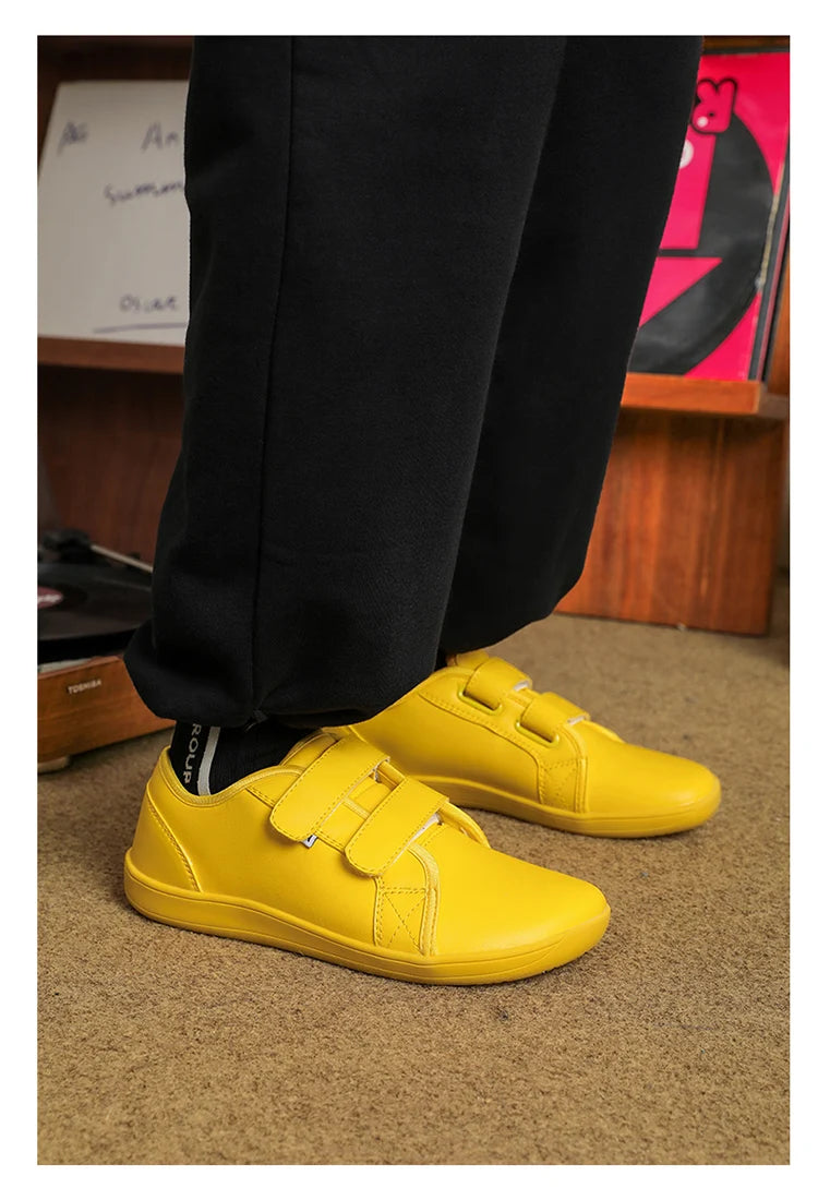 Mens/Women Barefoot Walking Shoes Wide Toe Zero Drop Minimalist Shoes Leather Comfortable Casual Shoes for Gym Driving Office