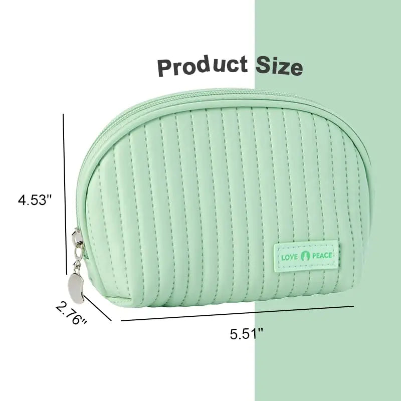 Girl Leather Makeup Bag Women Portable Cosmetic Bag Outdoor Waterproof Toiletries Organizer Female Beauty Bags Makeup Organizer