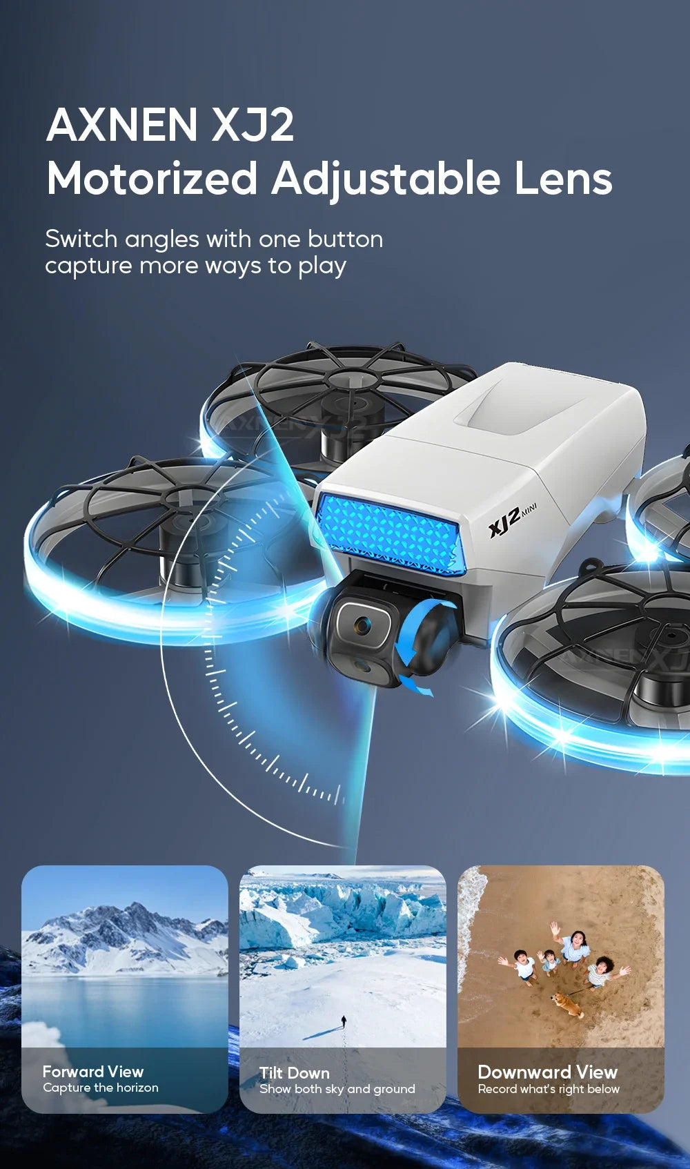 XJ2 Mini Drone 8K HD Camera, Foldable Brushless RC Quadcopter, Remote Control Toy for Kids Teens Beginners Gift Drone