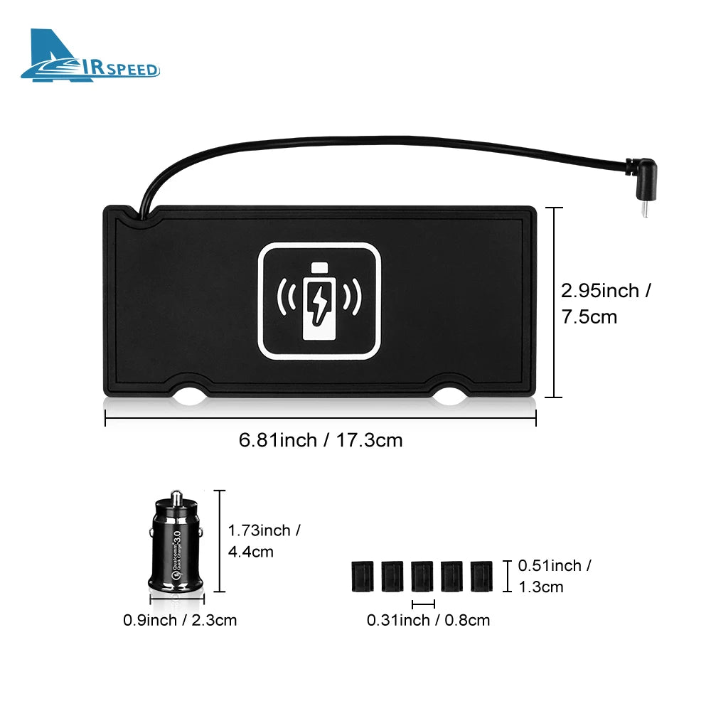 Car Wireless Charger For Honda Civic 2005 2006 2007 2008 2009 2010 2011 Car Mobile Phone Charging Fast Wirelessly 15W Board