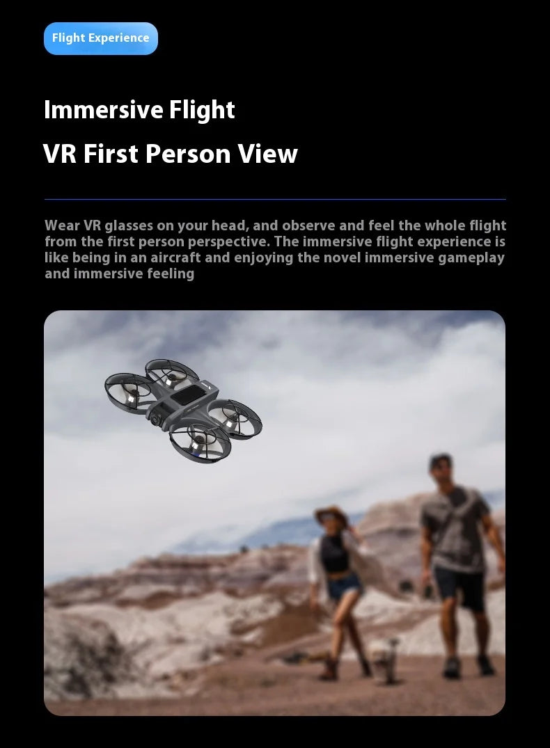 VR Professional Mini Drone for Kids with HD Camera Brushless Motor Optical Flow Positioning Remote Control Toy Quadcopter