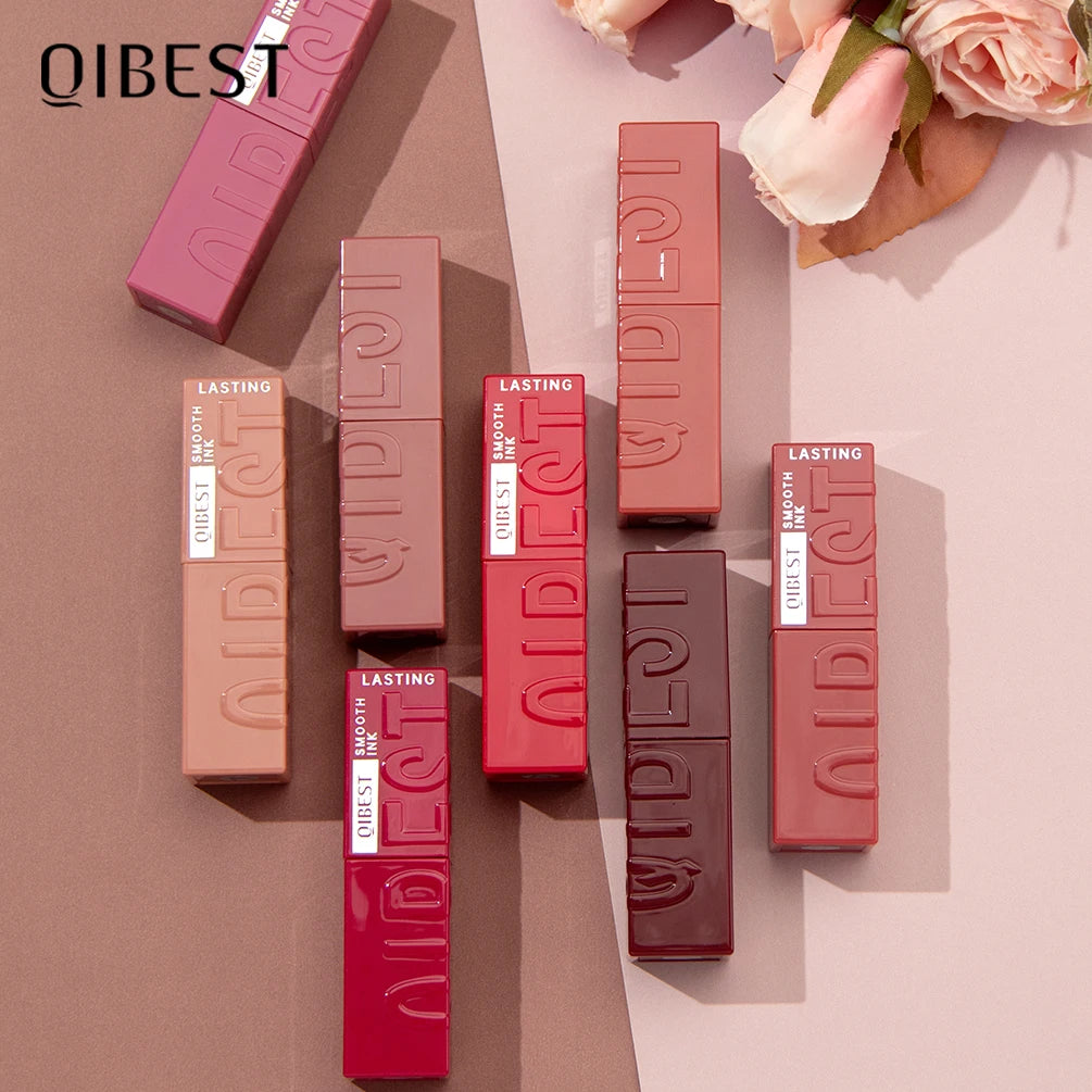 QIBEST Watery Gloss Lip Glaze Moisturizing Long Lasting Sexy Red Liquid Lipstick Mirror Glossy Lip Gloss Tint Cosmetic For Women