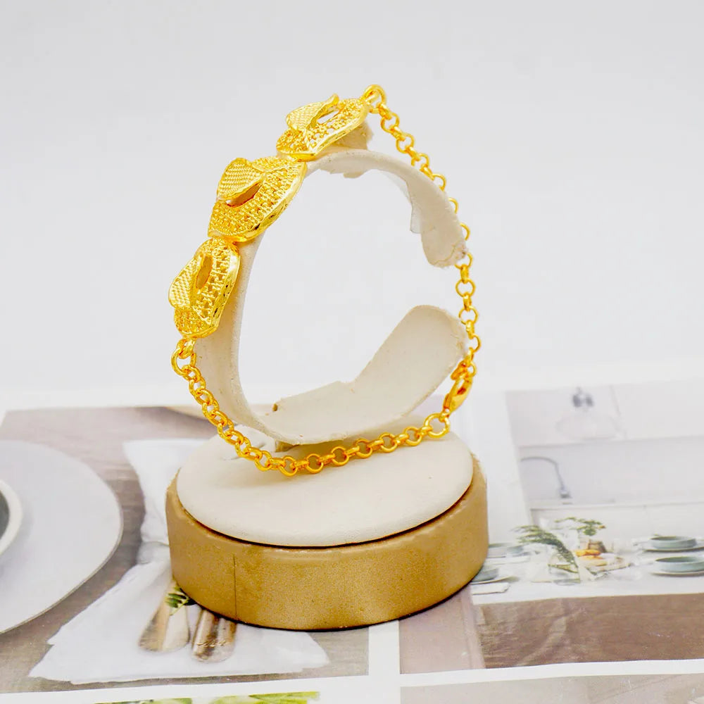 GDJWRI New Luxury Necklace and Earrings Jewelry Set Women Gold Color Copper Elegant African Ethiopian Dubai Wedding Party Gift