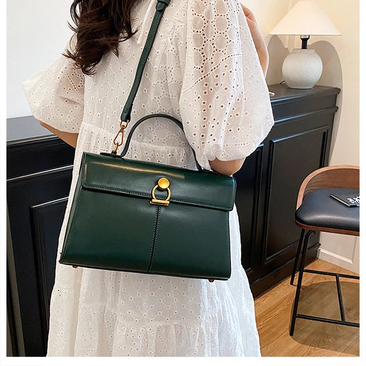 2025 New Classic Style Solid PU Square Shoulder & Crossbody Bags High Quality Sense of Luxury Simple Commute Handbags for Women