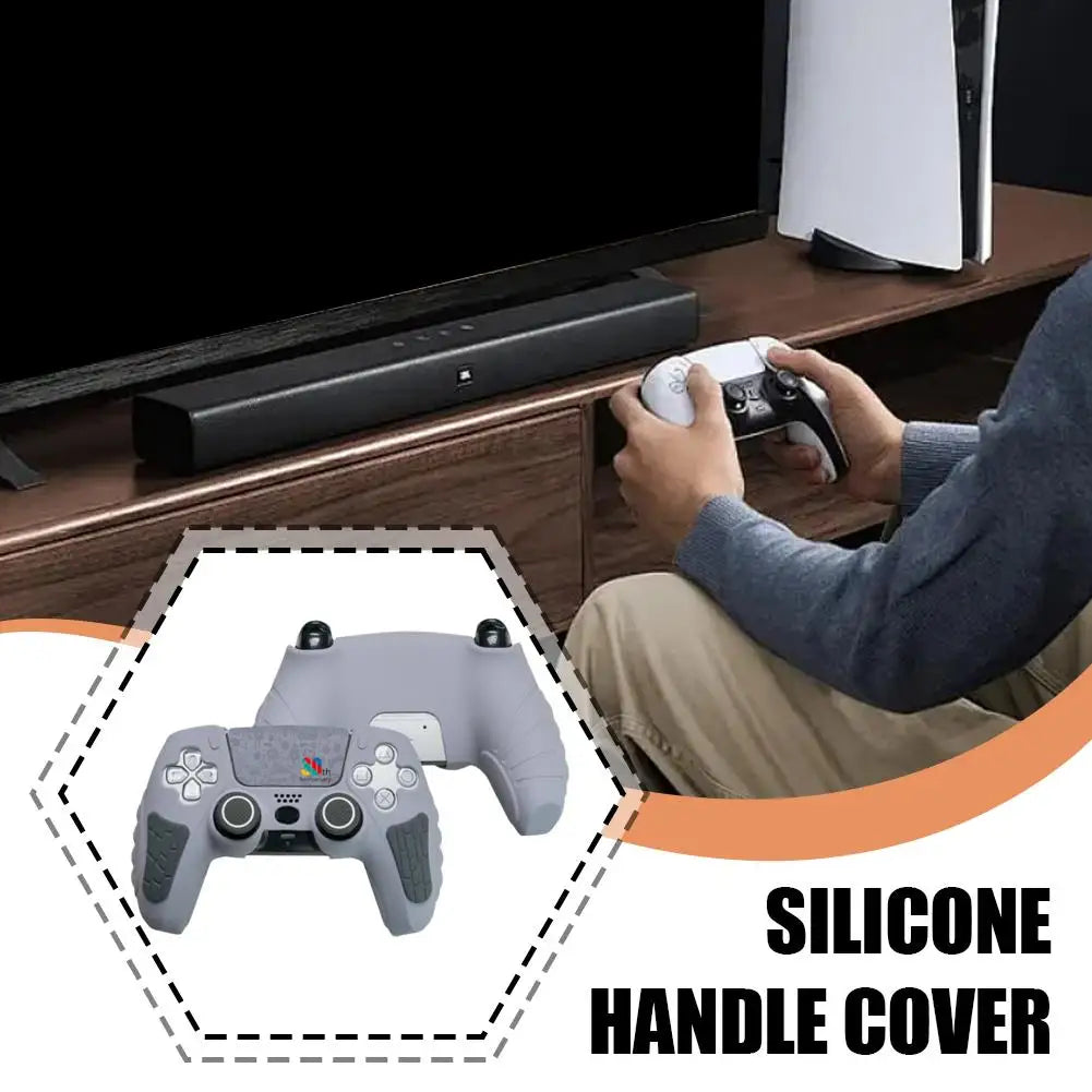 For PS5 Controller Anti-Slip Silicone Cover 30th Anniversary Limited Edition With Touch Screen Sticker For PS5 Controller Shell