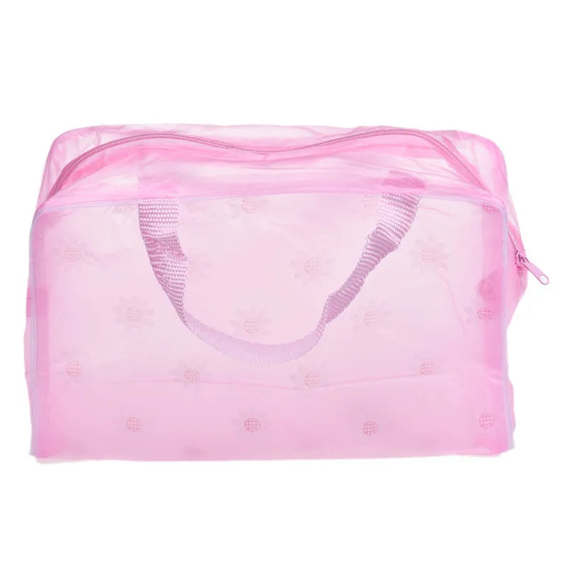 PVC Travel Transparent Cases Clothes Toiletries Storage Bag Box Luggage Towel Suitcase Pouch Zipper Cosmetic Organizer Bags