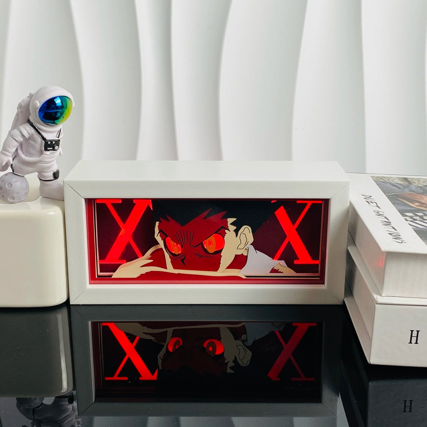 Anime Light Box Paper Cut Shadow Lightbox Wood Frame Nightlight for Child Bedroom Decor Led Night Light 3d Desk Lamp Gifts