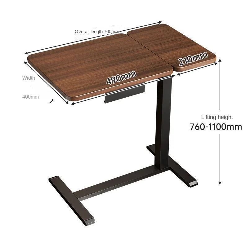 Folding bedside table pneumatic lift table mobile study table computer table office desk lazy dining table