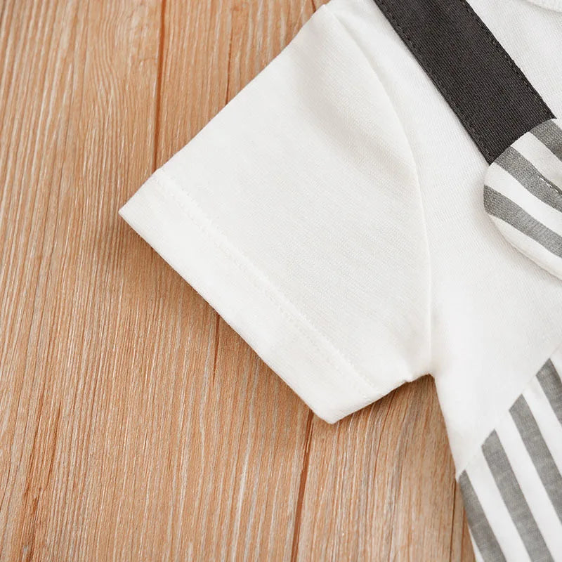 0-18 Baby Jumpsuit Cute Cartoon Shoulder Strap Mouse Cotton Comfortable Boy And Girl Summer Short Sleeved Newborn Clothes