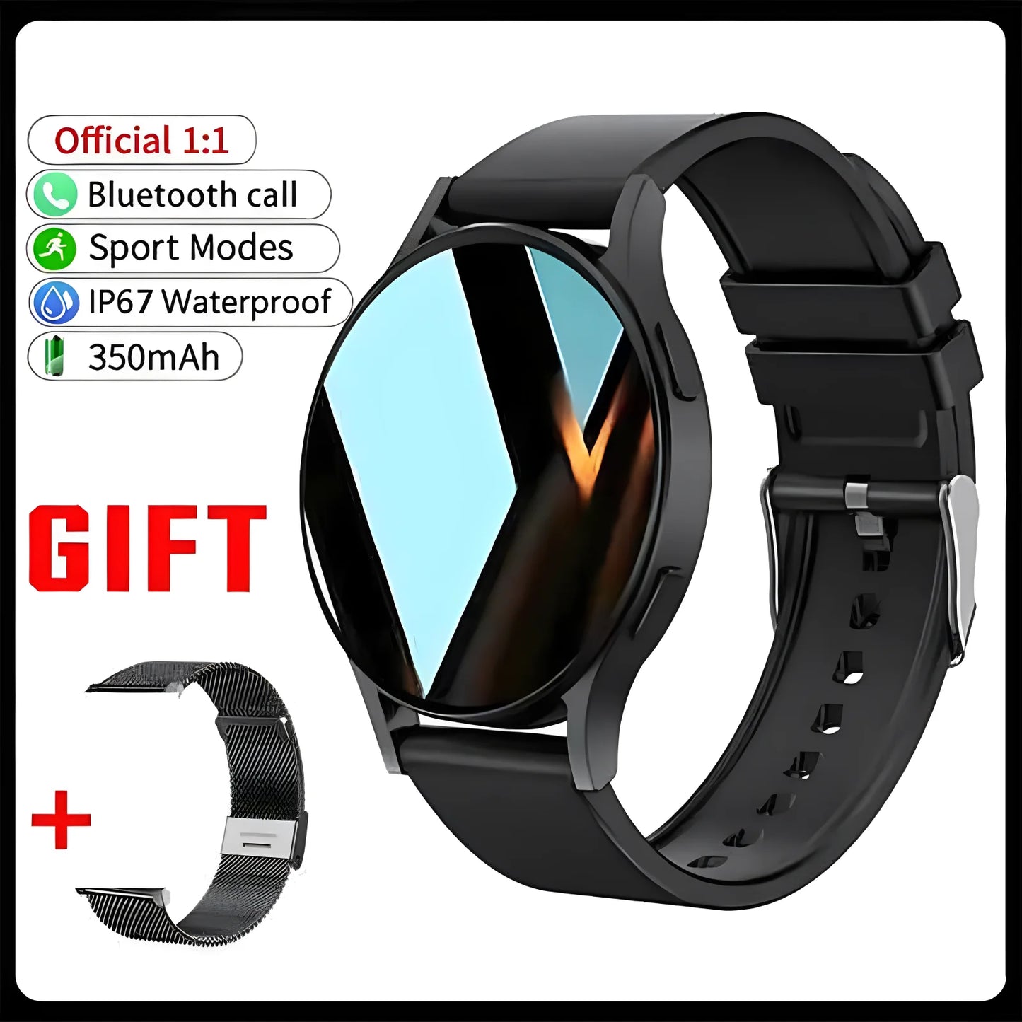 Bluetooth Call Smart Watch Pro 1.39-Inch Custom Dials Music Sports Men Women Watch 6 Health Monitor Smartwatch For Android IOS